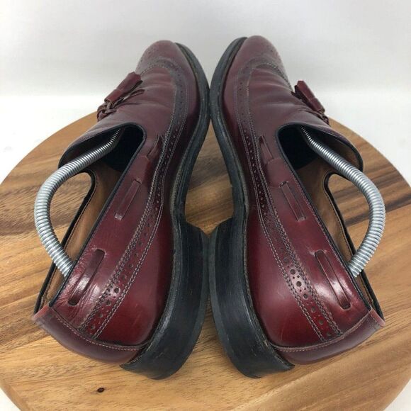 Allen Edmonds Mens Berwick Loafer Burgundy Almond Toe Wingtip 11.5 AA Narrow main image 5